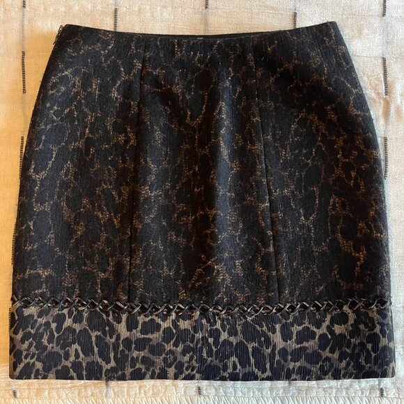 Elie Tahari Animal Print Mini Skirt | Size US 2 - Picture 4 of 7